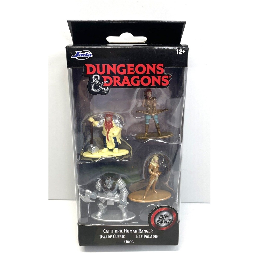 Dungeons & Dragons Catti-Brie Human Ranger Dwarf Cleric Orog 4 Figure Die Cast